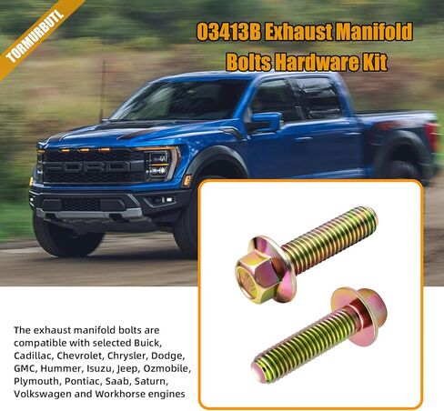 03413B Exhaust Manifold Bolts for LS1 Head Bolts LSX LS2 LS3 LS6 LS7 GM Vortec 4.8L 5.3L 6.0L 6.2L 03413B 11518860 11609481 12pcs in Saudi Arabia