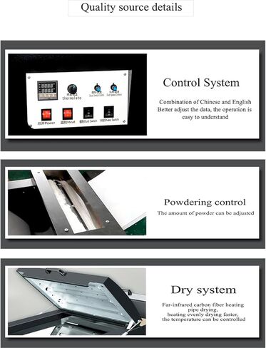 A3 DTF Powder Shaking Machine 13.4in (340mm) DTF Automatic DTF Powder Shaker Machine Economic Automatic DTF Powder Shaker and Dryer Machine Heating TPU Adhesive for DTF Printing on T-Shirts Clothes in Saudi Arabia