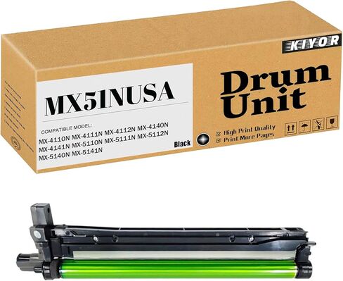 Remanufactured MX51NUSA Drum Unit Replacement for Sharp MX-51NU-SA for MX 4110N 4111N 4140N 4141N 5110N 5111N 5140N 5141N Printer (4PK Black/Cyan/Magenta/Yellow) in Saudi Arabia