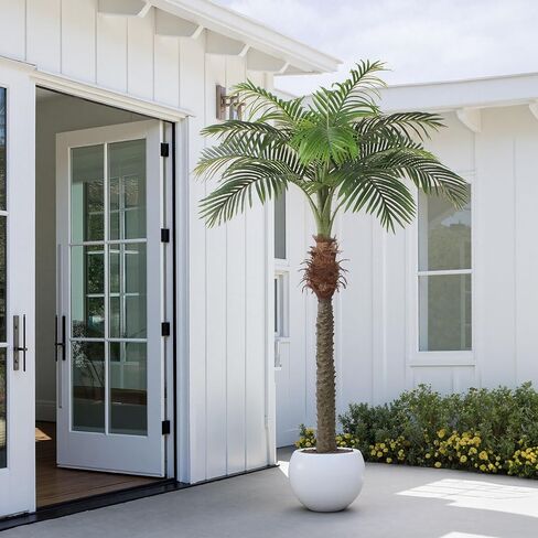 Artificial Palm Tree, 4ft Tall Fake Floor Plant with Plastic Pot for Office and Home Decor, Decorative Artificial Plant for Indoors and Outdoors, All Year Round Decoration in Kuwait