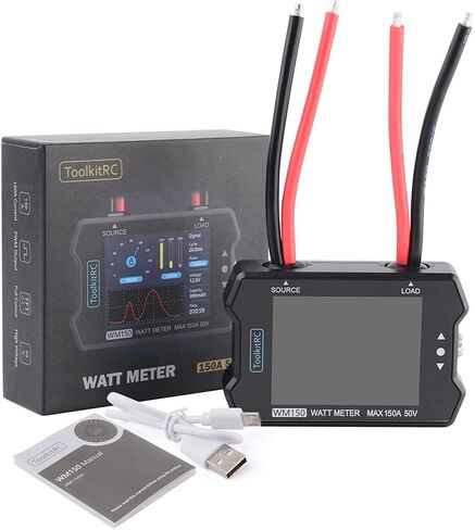 ToolkitRC WM150 150A 50V واط متر تحليل 2.4 "TFT LCD شاشة الجهد العالي اختبار PWM RC نماذج RC in Kuwait