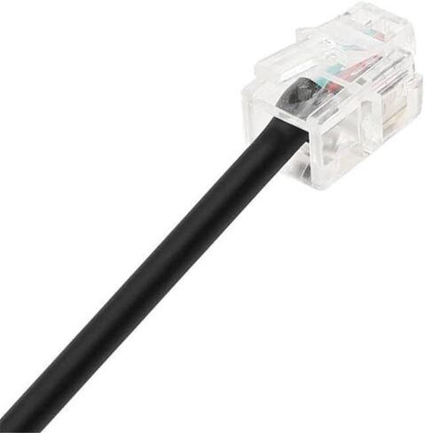RJ9 4P4C ذكر واحد إلى إناثين، 1 ذكر و2 أنثى Y-Line سماعات رأس أو خطوط آلة تدريب الهاتف المحمول - (اللون: أسود) in Saudi Arabia