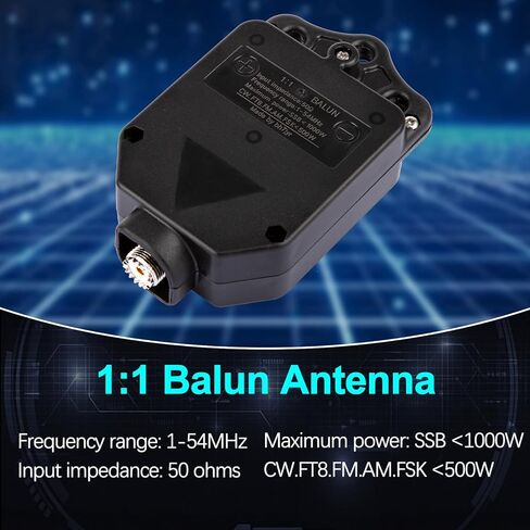 2000W Balun Dipole Antenna 1:1 Current Shortwave Radio Balun 1-54MHz CW FT8 FM AM FSK SSB Ham Radio with UHF Female (SO-239),Dipole, Inverted V, and Positive V in Kuwait