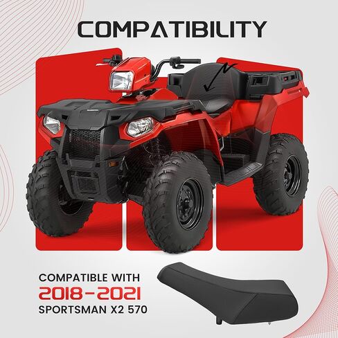 KUAFU Complete Seat Replacement Compatible with 2018-2021 Polaris Sportsman X2 570 All Weather Durable Seat Cover Accessories Assembly in Saudi Arabia