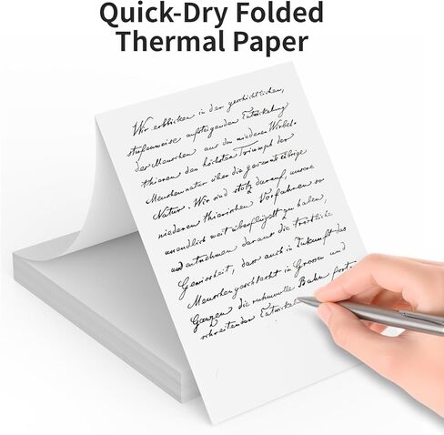 Thermal Paper,Thermal Printer Paper 8.5 x 11 US Letter for A4 Portable Thermal Printer and Other US Letter Printers,Perforated,Folded Continuous Printing,200 Sheets in Saudi Arabia
