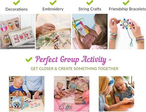 100 Colors Embroidery Floss, 6-Strand 8M Cross Stitch Threads, DIY Handcraft Colored Cotton Blend Floss for Bracelet Making Friendship Bracelets Sewing Crafts in Saudi Arabia