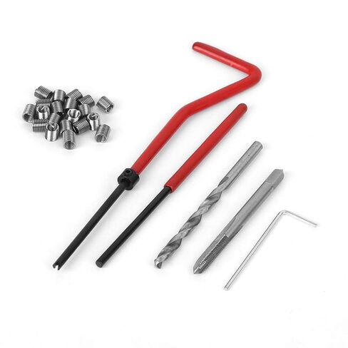 M4 Thread Repair Kit 25Pcs, Helicoil Restoring Thread Repair Tools M4 Metric Thread Repair Insert Kit with Transparent Plastic Box, for Auto Repairing in Saudi Arabia