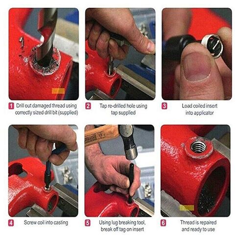 M4 Thread Repair Kit 25Pcs, Helicoil Restoring Thread Repair Tools M4 Metric Thread Repair Insert Kit with Transparent Plastic Box, for Auto Repairing in Saudi Arabia