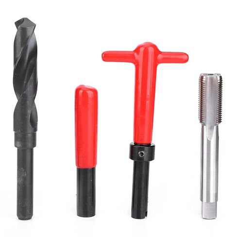 Ejoyous Thread Repair Tool Kit, 10Pcs Thread Repair Kit M18x1.5 Stainless Steel Twisted Drill Wrench Threaded Insert for Car, Portable Thread Metric Inserts Repair Kits in Saudi Arabia