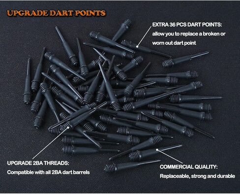 12 Pack Soft Tip Darts - Plastic Tip Darts 18 Grams with 100 Extra Dart Tips, 15 Flights, Dart Flight Protector, Aluminum Shafts and Rubber O-Rings in Saudi Arabia