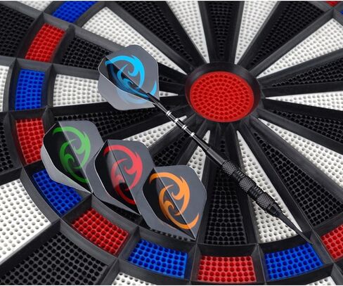 12 Pack Soft Tip Darts - Plastic Tip Darts 18 Grams with 100 Extra Dart Tips, 15 Flights, Dart Flight Protector, Aluminum Shafts and Rubber O-Rings in Saudi Arabia