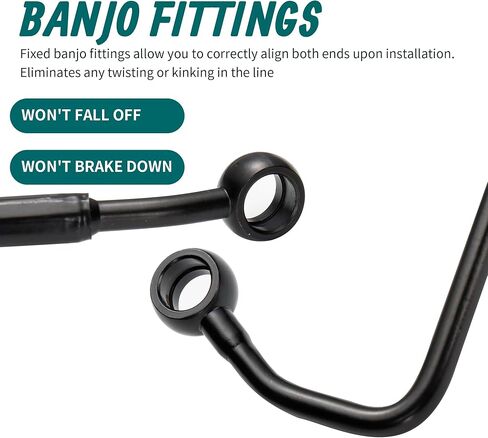 MoKitDora 14" Handlebar Front Upper Brake Line Cable for Harley Softail 2011-2017 Heritage FLSTC Fat Boy FLSTF with ABS Brakes, Black in Saudi Arabia