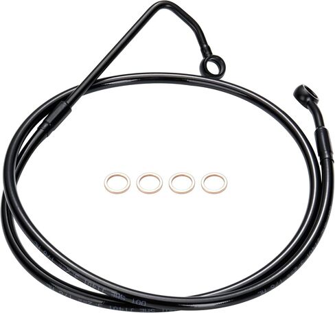MoKitDora 14" Handlebar Front Upper Brake Line Cable for Harley Softail 2011-2017 Heritage FLSTC Fat Boy FLSTF with ABS Brakes, Black in Saudi Arabia