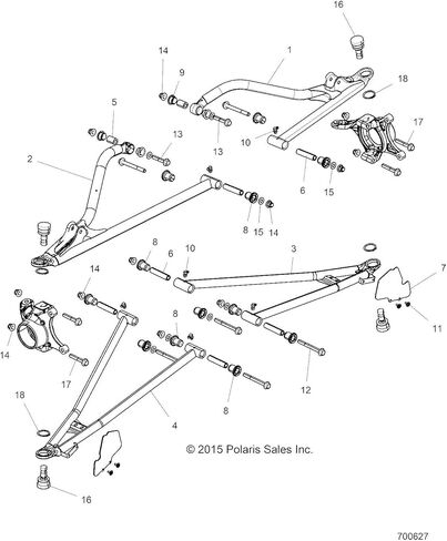 Polaris RZR Control Arm, Front, Lower, Left Side, Cloud Silver, Genuine OEM Part 1018826-385, Qty 1 in Saudi Arabia