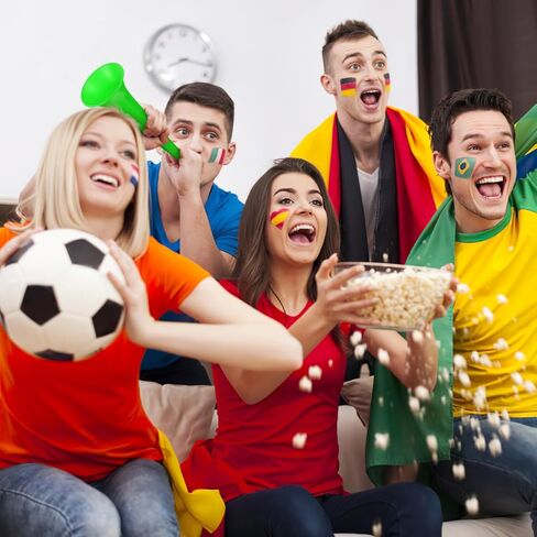 Garneck 10Pcs Plastic Stadium Horns, Trumpet Horns, Blow Horn Noise Makers Cheering Props for Sporting Events Games Graduation Party, Random Color in Saudi Arabia