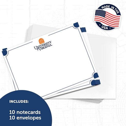 Desert Cactus University of Virginia 10 Pack Notecards Stationery Cardstock Cavaliers UVA Wahoos Includes Envelopes Memo Party Thank You (Notecard 4b) in Saudi Arabia