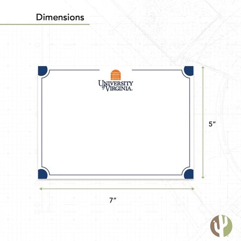 Desert Cactus University of Virginia 10 Pack Notecards Stationery Cardstock Cavaliers UVA Wahoos Includes Envelopes Memo Party Thank You (Notecard 4b) in Saudi Arabia