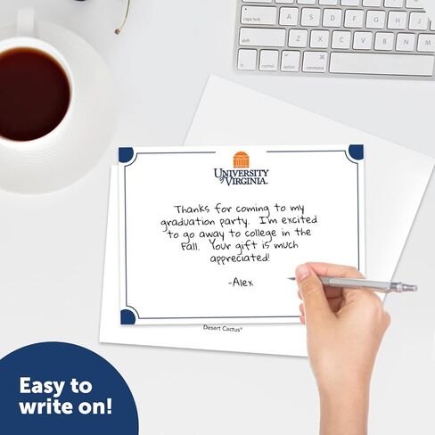 Desert Cactus University of Virginia 10 Pack Notecards Stationery Cardstock Cavaliers UVA Wahoos Includes Envelopes Memo Party Thank You (Notecard 4b) in Saudi Arabia