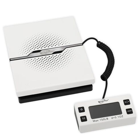 Weighmax W-8809 150 رطل x0.1oz شحن رقمي ومقياس بريدي مع شاشة ممتدة، ذهبي، بطارية ومحول تيار متردد متضمن in Kuwait