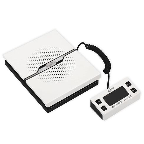 Weighmax W-8809 150 رطل x0.1oz شحن رقمي ومقياس بريدي مع شاشة ممتدة، ذهبي، بطارية ومحول تيار متردد متضمن in Kuwait