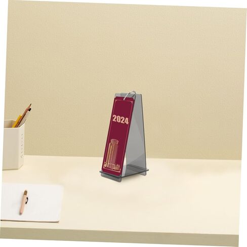 Veemoon Dragon Year Table Calendar حامل أسود أكريليك فليب مكتب التقويم حامل عرض عملي لتزيين سطح المكتب والمنزل in Saudi Arabia