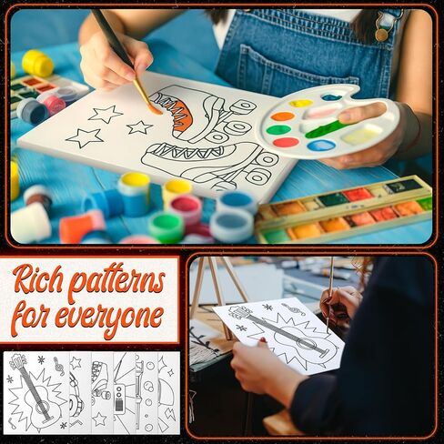 مجموعة طلاء قماش مرسومة مسبقًا من Maitys 22 قطعة، 6 مجموعات مع طلاء يتوهج في الظلام مقاس 8 × 10 بوصة، هدية قماشية مرسومة مسبقًا للبالغين لهدايا عيد الحب DIY وحفلات المواعدة للبالغين (سيدة) in Kuwait