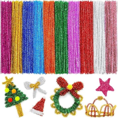 Glitter Plush Hose Cleaners,Glitter-Colored Pipe Cleaners,Craft Supplies,Arts and Crafts in Saudi Arabia