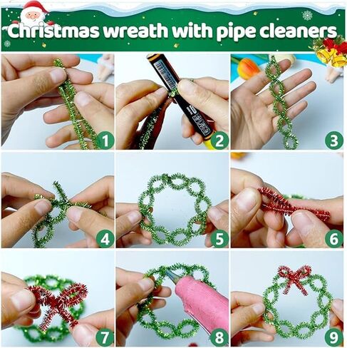 Glitter Plush Hose Cleaners,Glitter-Colored Pipe Cleaners,Craft Supplies,Arts and Crafts in Saudi Arabia