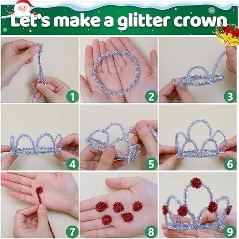 Glitter Plush Hose Cleaners,Glitter-Colored Pipe Cleaners,Craft Supplies,Arts and Crafts in Saudi Arabia