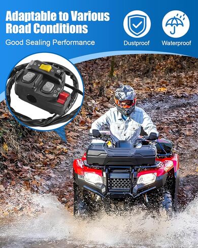 المقود الأيسر بدء إيقاف التحول التبديل صالح لهوندا ATV TRX420TE TRX420FE TRX420FPE 420 ES 2007-2013، مفتاح التحول الكهربائي مقبض رافعة استبدال 35140-HP5-A51 35140-HP5-A11 35200-HP5-601 in Kuwait