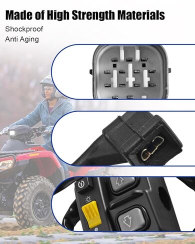 المقود الأيسر بدء إيقاف التحول التبديل صالح لهوندا ATV TRX420TE TRX420FE TRX420FPE 420 ES 2007-2013، مفتاح التحول الكهربائي مقبض رافعة استبدال 35140-HP5-A51 35140-HP5-A11 35200-HP5-601 in Kuwait