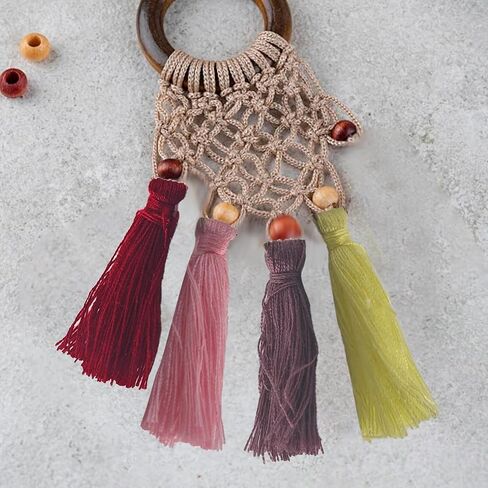 pson 110Pcs Burgundy Mini Crafting Tassels with Golden Jump Ring, 3cm/1.18" Tiny Tassels for Jewelry Making, Earring Accessories, DIY Crafts, Decorations in Saudi Arabia