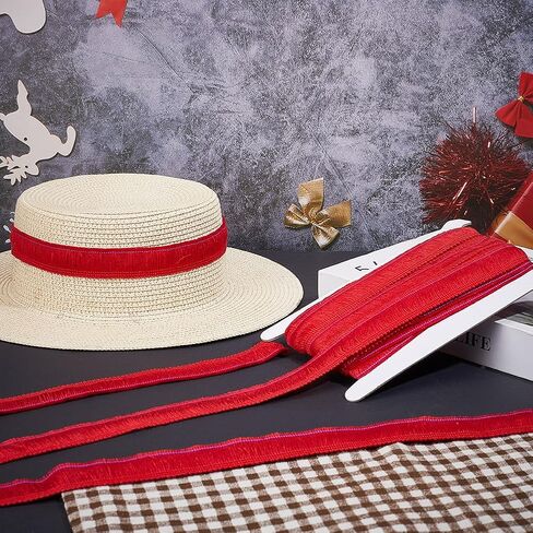 13.67 Yards Tassel Trim Sewing Accessory Red Lace Trim Ribbon 1 Inch Fabric Lace Trims Ribbon Sewing Fringe Trims for Home Decoration DIY Crafts Clothing Accessories in Saudi Arabia
