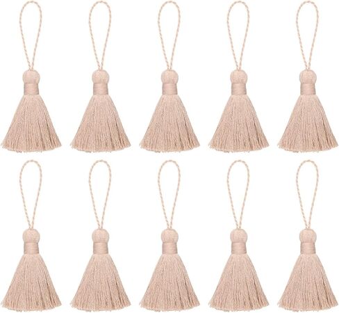 HARFINGTON Bookmark Tassels - 2Pcs 13.5cm/5.31" Soft Mini Tassel with Cord Loop for Keychain Bag Pendants Handmade DIY Crafts Accessory, Dark Green in Kuwait