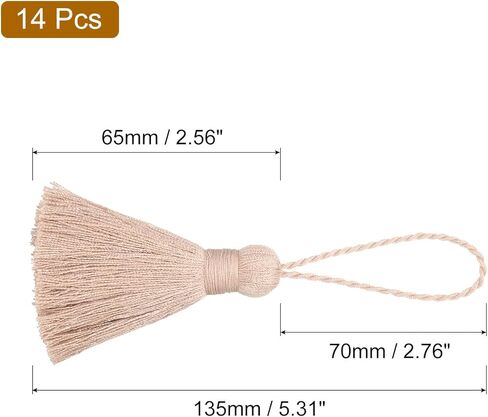 HARFINGTON Bookmark Tassels - 2Pcs 13.5cm/5.31" Soft Mini Tassel with Cord Loop for Keychain Bag Pendants Handmade DIY Crafts Accessory, Dark Green in Kuwait
