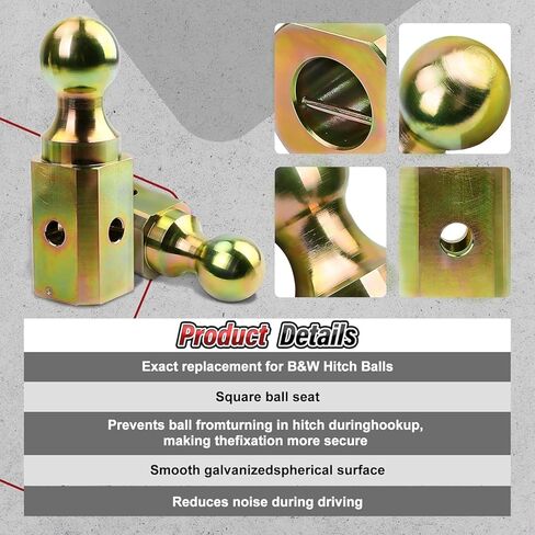 Fexhull 60618 Puck System Gooseneck Hitch Kit, 2-5/16-Inch Gooseneck Ball Fit for Dodge Ram Pickup 3500/2500/ 3500 2013-2021, 30,000 lbs GTW, 7,500 lbs. in Kuwait