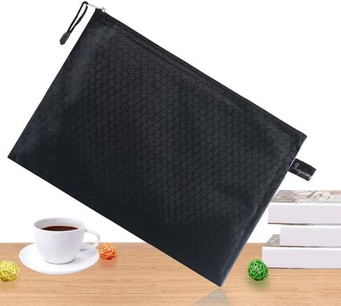 A4 Waterproof Document Bag, A4 Zipper Bags for Organizing Storage, Waterproof Zipper Pouches, Letter Size, File Bags for Puzzle, Board Games and Office Supplies - Grey in Saudi Arabia