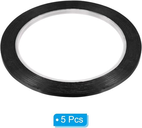 1/8" Whiteboard Tape, 5 Pack Thin Dry Erase Tape for Graphic Chart Marking DIY Art, Black in Saudi Arabia