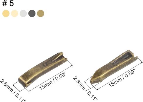 uxcell Double Open Zipper Repair Latch Kits, #5 Insert Pins for Jacket Coat Two-Way Separating Zippers (5Colors, 20 Pairs) in Saudi Arabia