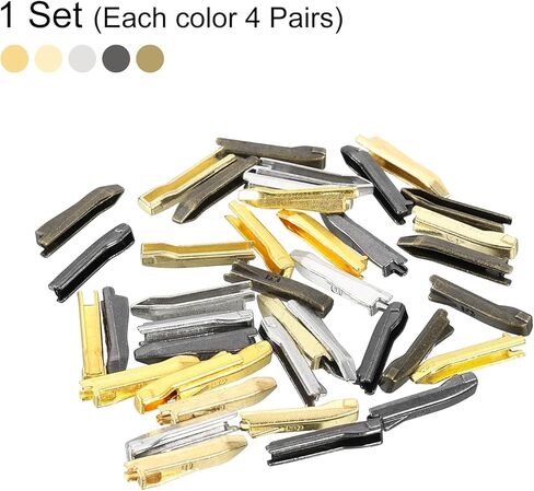 uxcell Double Open Zipper Repair Latch Kits, #5 Insert Pins for Jacket Coat Two-Way Separating Zippers (5Colors, 20 Pairs) in Saudi Arabia