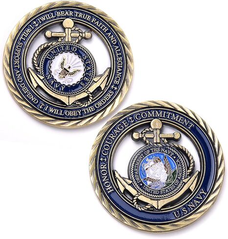 USA Navy Core Values Challenge Coin Collector's Medallion (Single Coin) in Saudi Arabia