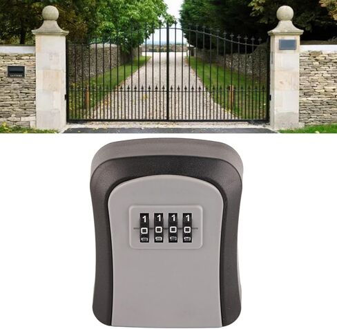 Combination Lock Box, Key Storage Lock Box with High Security, 10000 Combinations, for Indoor and Outdoor Use in Saudi Arabia