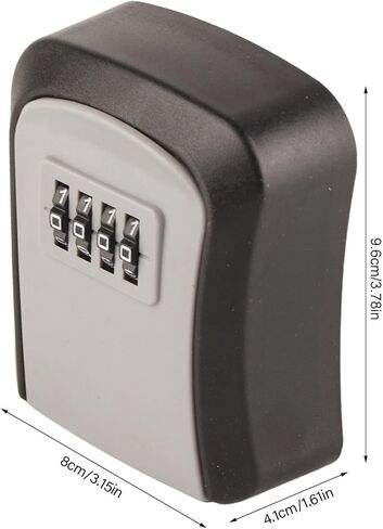 Combination Lock Box, Key Storage Lock Box with High Security, 10000 Combinations, for Indoor and Outdoor Use in Saudi Arabia