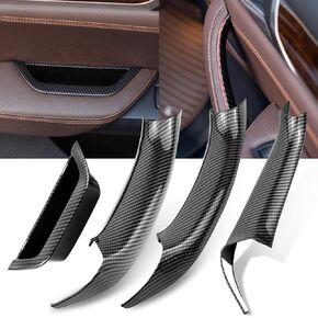 Jaronx متوافق مع أغطية مقبض الباب BMW X3 F25/X4 F26، 3 قطع أغطية مقبض سحب الباب لسيارات BMW X3 F25 2010-2016، X4 F26 2014-2017، مقبض الباب الجانبي الأيسر والأيمن مقبض سحب الباب الداخلي (أسود) in Kuwait