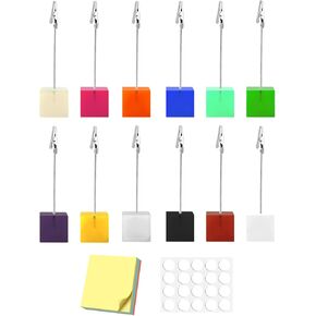 eZAKKA Table Number Holders,12 pcs Rainbow Colors Photo Clip Stand，Place Card Holders for Table ，Picture Holders for Memo Menu Note，Memory Photo，Table Number Stands for Office Home Wedding Christmas in Kuwait