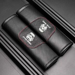 2Pcs Car Seat Belt Cover Cushion for SW Storm-Trooper,Carbon Fiber Seat Belt Shoulder Pad for a More Comfortable Driving, Compatible with Car, Truck, SUV, Backpack Shoulder Straps, (SWSBD2201) in Saudi Arabia
