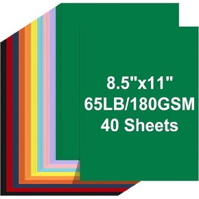 Cardstock 8.5 X 11، 40 ورقة من البطاقات الصفراء الفاتحة، ورق نسخ 65 رطل/ 180 جرامًا للمتر المربع، ورق طابعة البطاقات للفنون والرسم والدعوات وبطاقات DIY والحرف اليدوية والبناء ومستلزمات المدرسة والمكتب in Kuwait