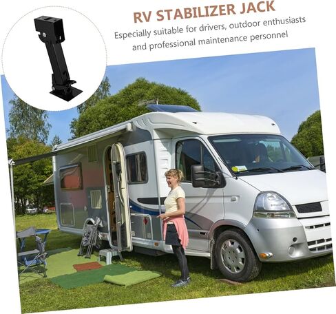 Zerodeko 2Pcs Heavy Duty Trailer Support Stabilizer Jack Repair Tool for Outdoor Use Black in Saudi Arabia