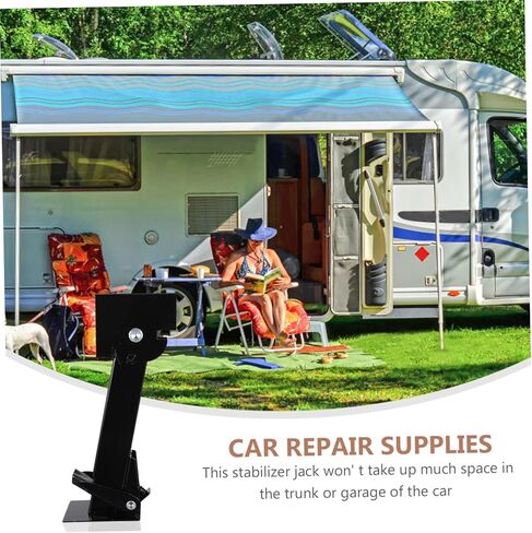 Zerodeko 2Pcs Heavy Duty Trailer Support Stabilizer Jack Repair Tool for Outdoor Use Black in Saudi Arabia