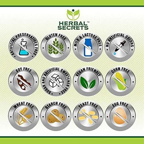 Herbal Secrets Bilberry Extract 3600 mg Per Serving 120 Veggie Capsules Supplement | Non-GMO | Gluten Free in Kuwait